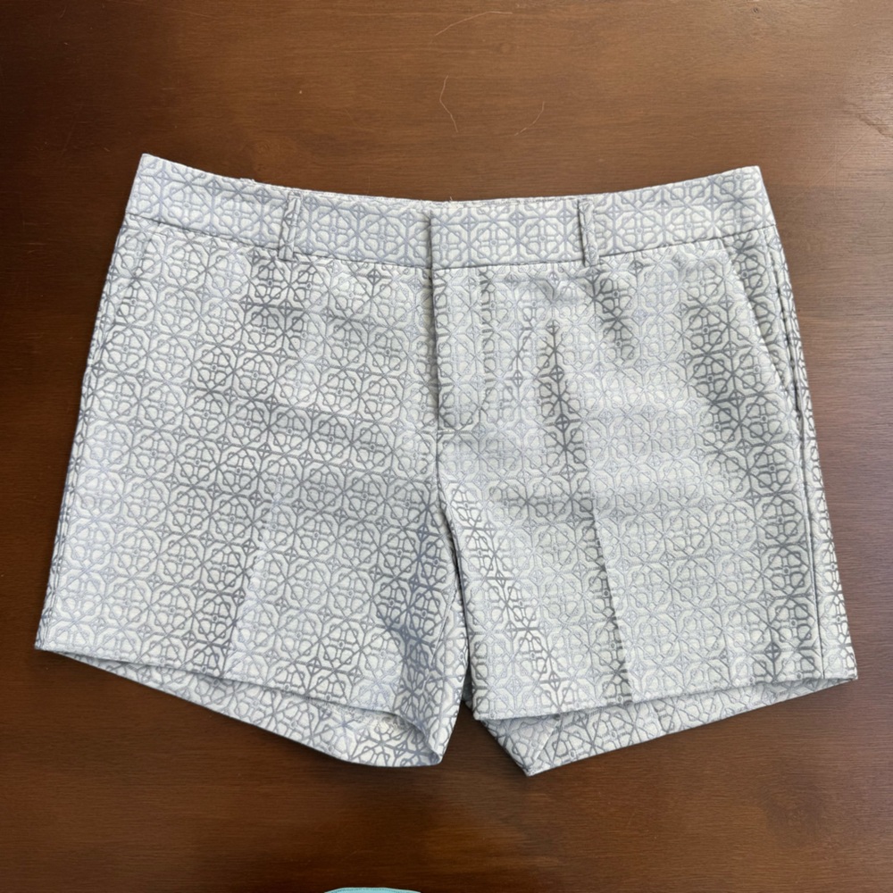 Banana Republic Gray and White Patterned Shorts